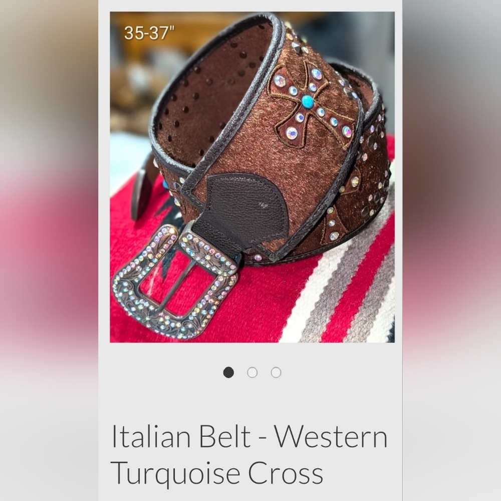 Italian Turquoise Cross Belt